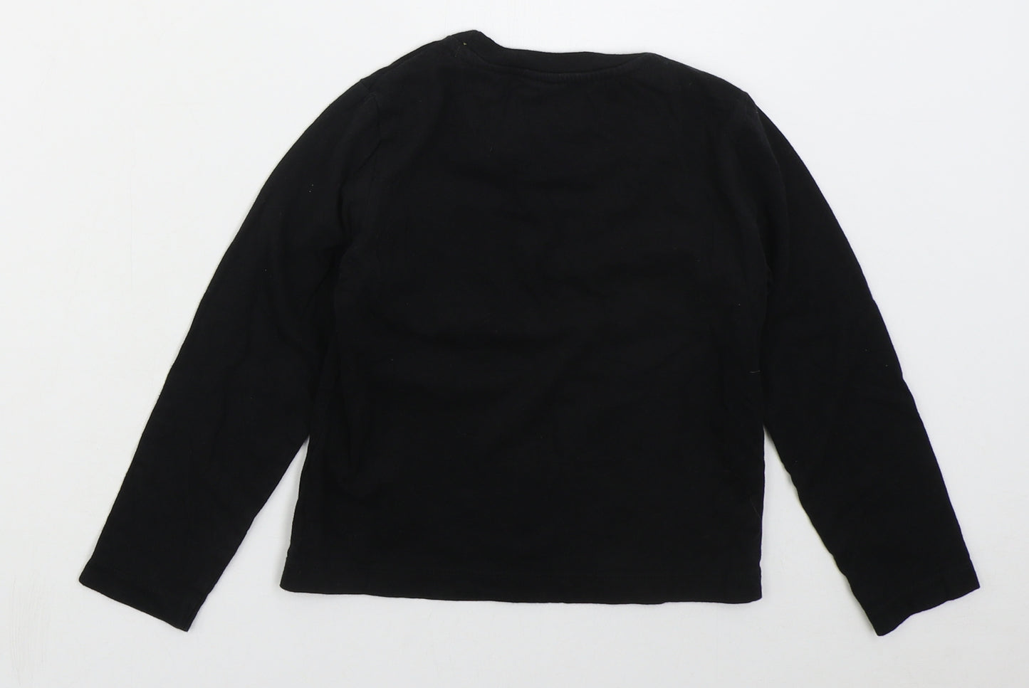 SoulCal&Co Boys Black  Cotton Basic T-Shirt Size 6-7 Years Crew Neck Pullover