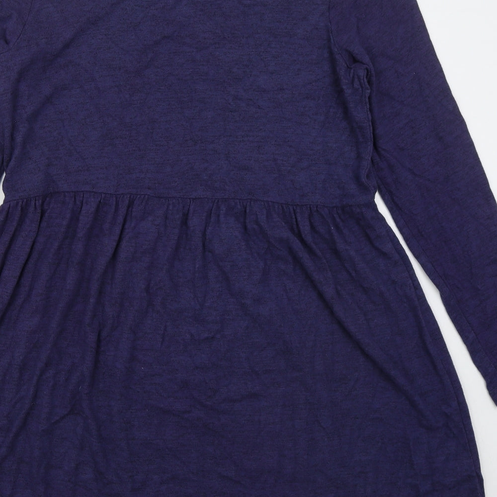 Studio Womens Blue  Viscose A-Line  Size 12  Crew Neck Pullover