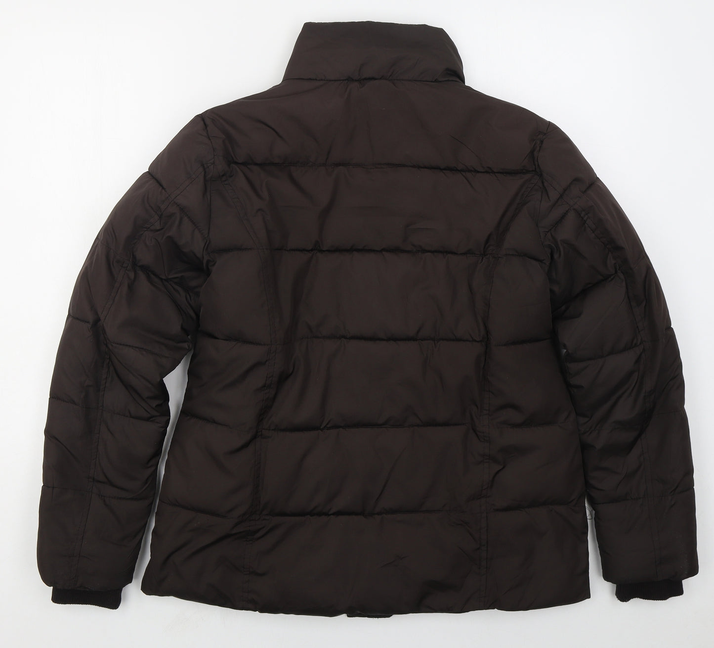 Avenue Womens Brown   Quilted Coat Size 12  Zip