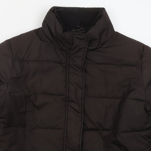 Avenue Womens Brown   Quilted Coat Size 12  Zip