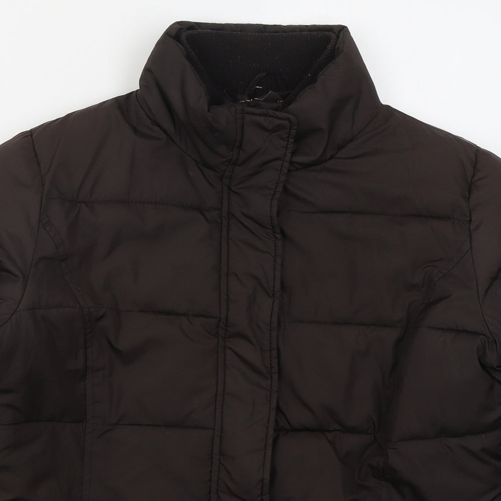 Avenue Womens Brown   Quilted Coat Size 12  Zip