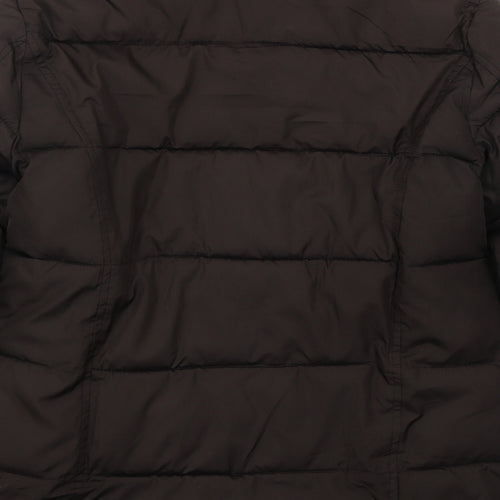 Avenue Womens Brown   Quilted Coat Size 12  Zip