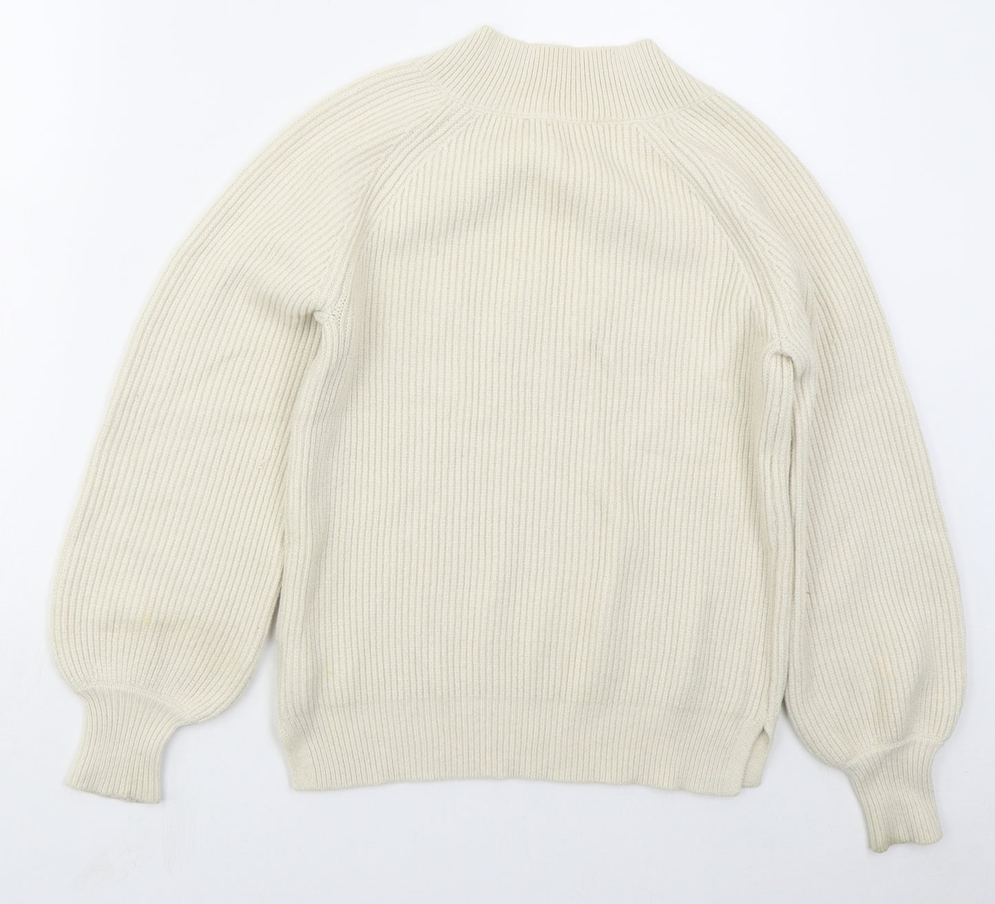 NEXT Womens Beige V-Neck  Viscose Pullover Jumper Size XS