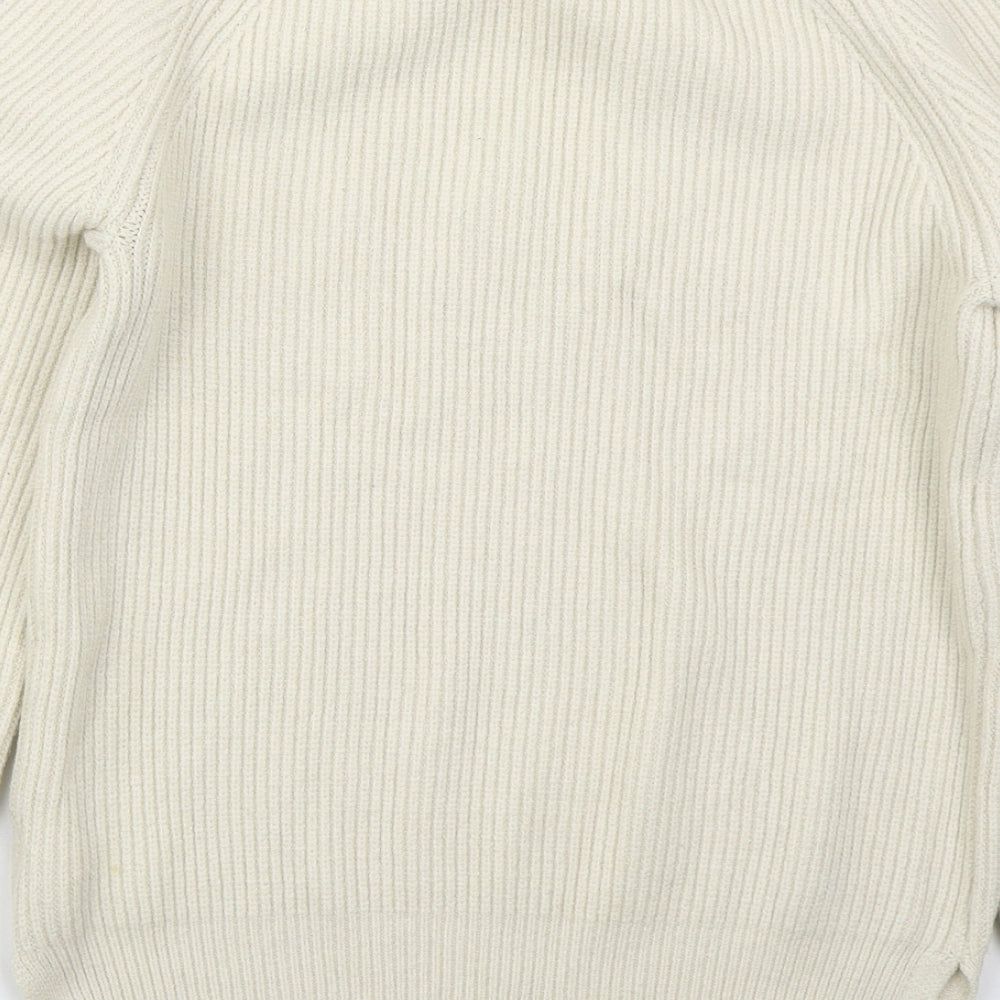 NEXT Womens Beige V-Neck  Viscose Pullover Jumper Size XS