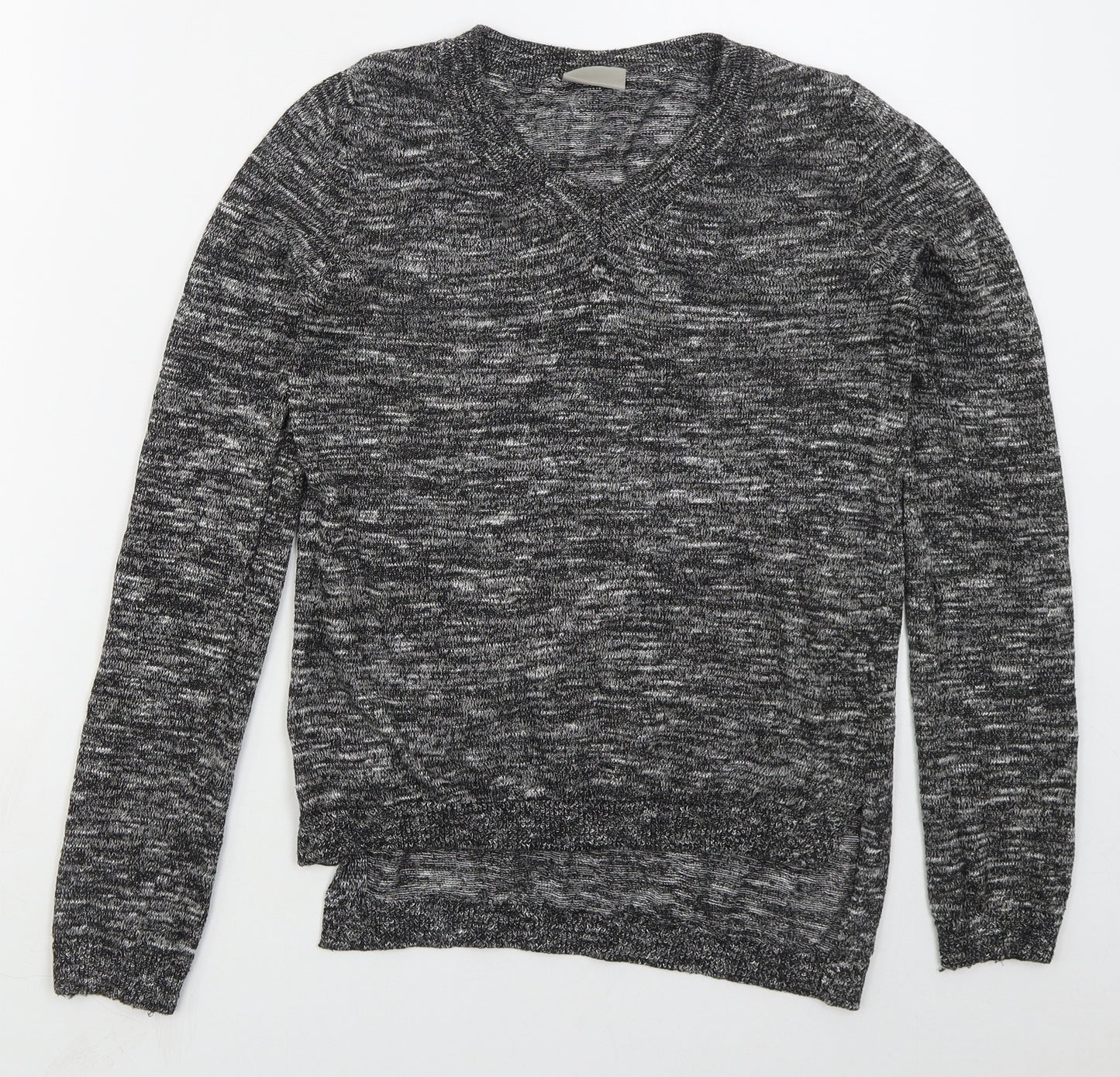VERO MODA Womens Grey V-Neck  Acrylic Pullover Jumper Size XS
