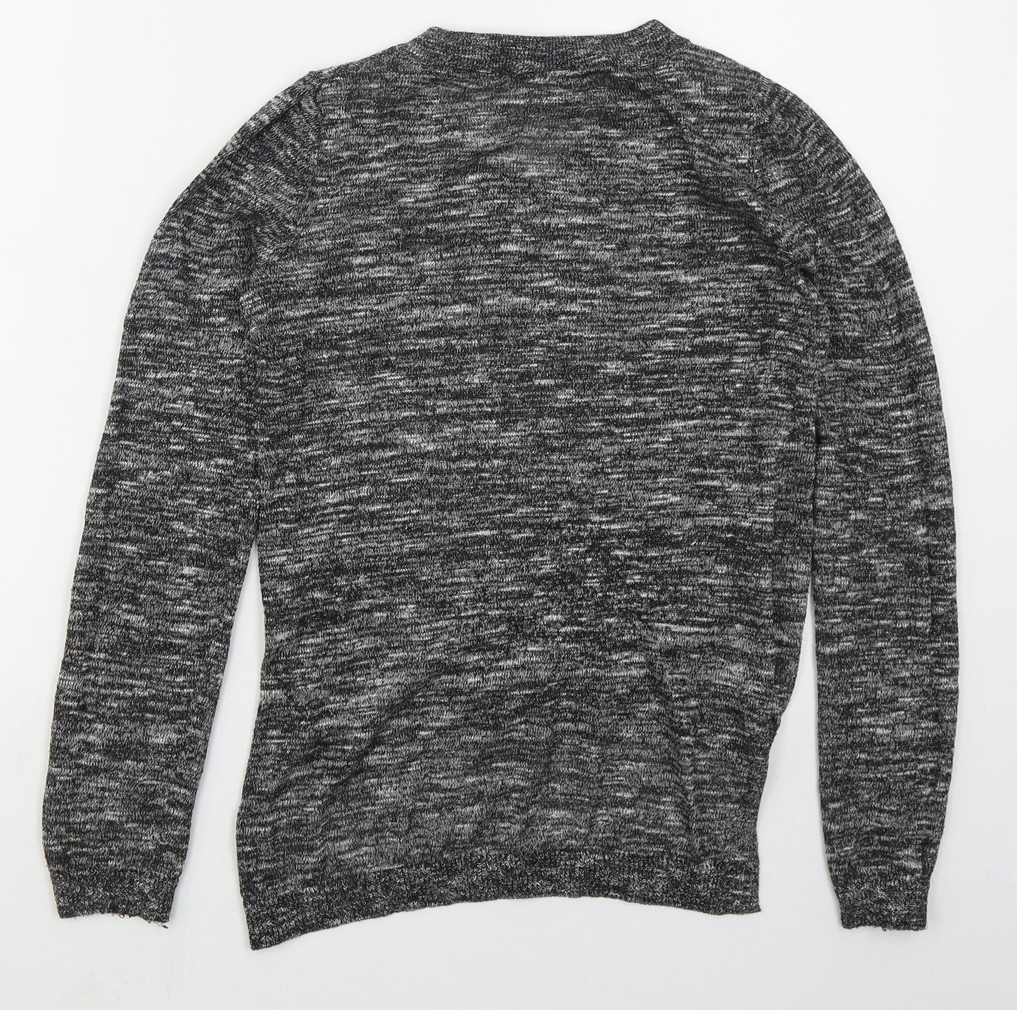 VERO MODA Womens Grey V-Neck  Acrylic Pullover Jumper Size XS