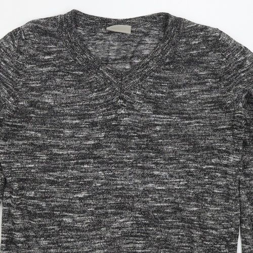 VERO MODA Womens Grey V-Neck  Acrylic Pullover Jumper Size XS