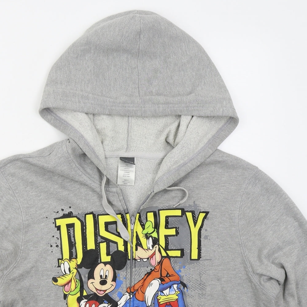 Disney Mens Grey  Cotton Full Zip Hoodie Size XL   - Disney