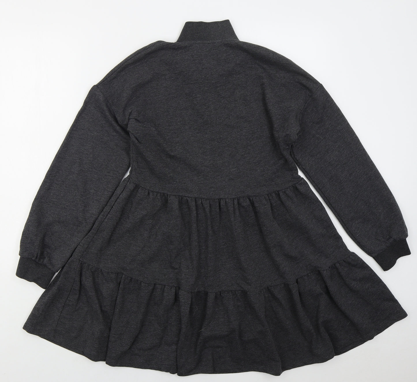 George Girls Grey  Cotton A-Line  Size 12-13 Years  Collared Pullover