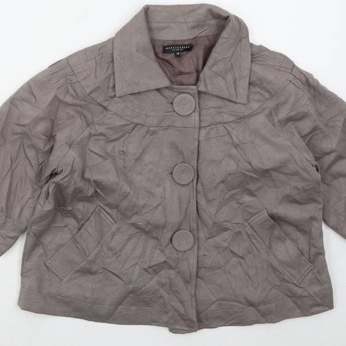 Betty Jackson Womens Grey   Jacket  Size 12  Button