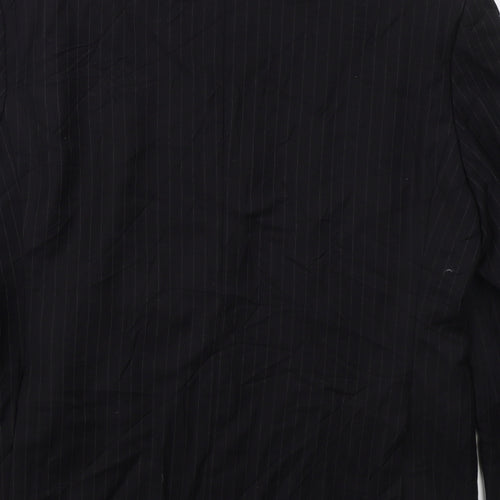 Marks and Spencer Mens Black Striped Wool Jacket Suit Jacket Size 42