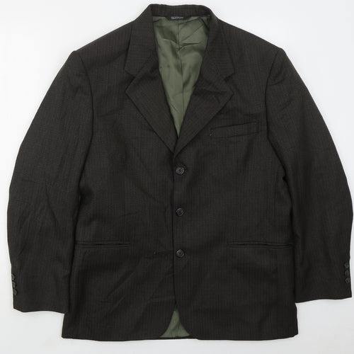 Craft & Barrow Mens Brown  Polyester Jacket Suit Jacket Size 44