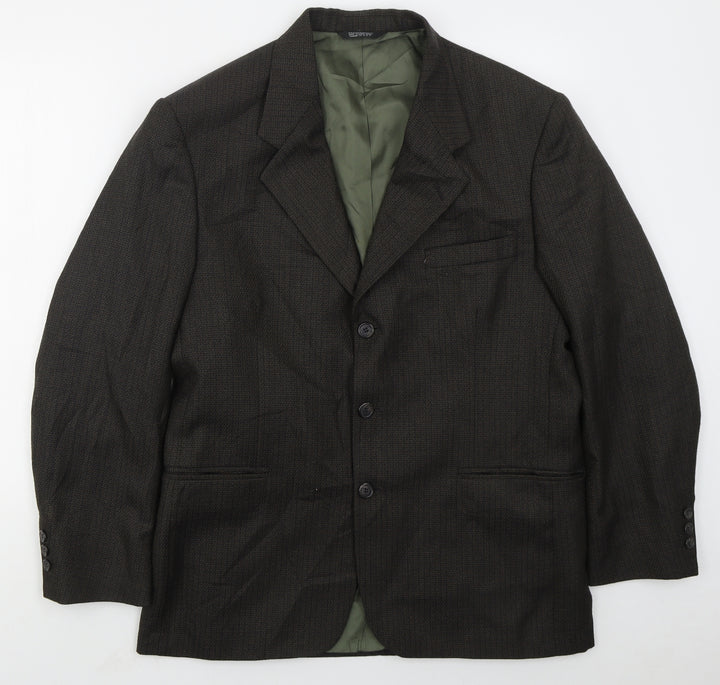 Craft & Barrow Mens Brown Polyester Jacket Suit Jacket Size 44