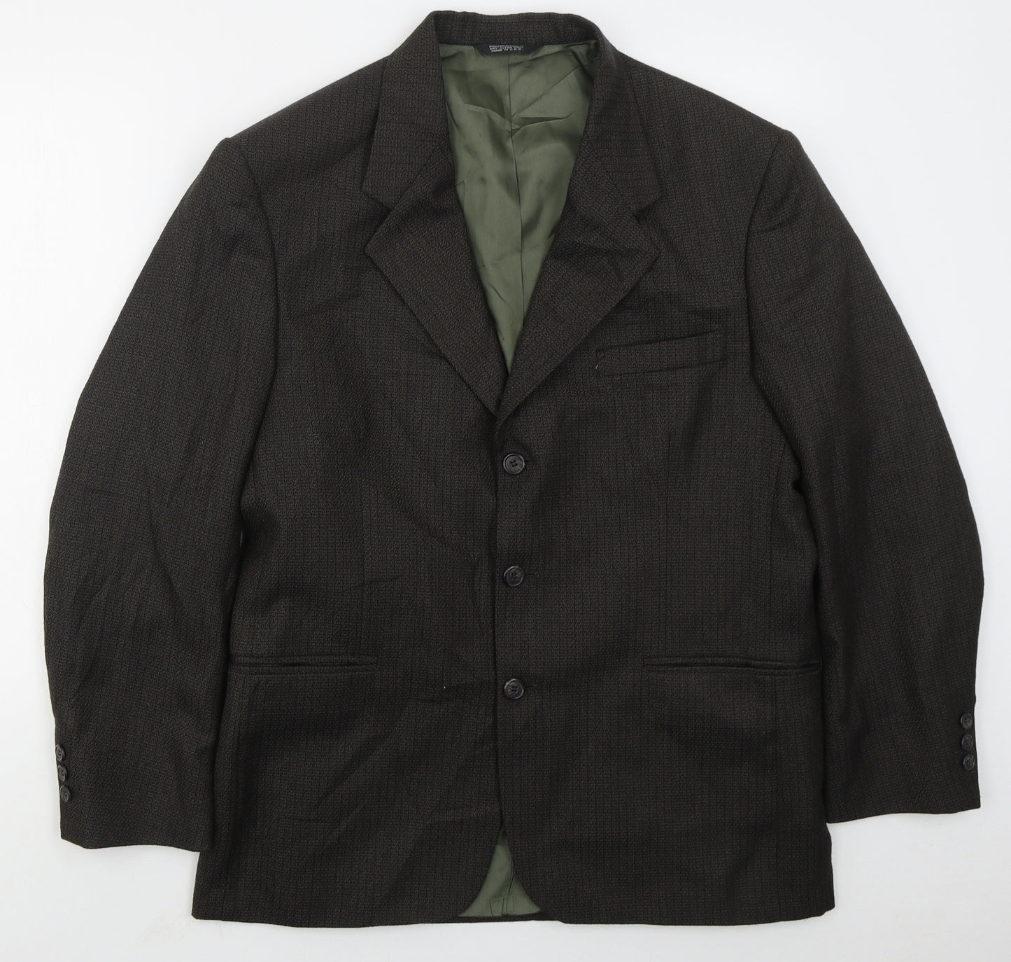 Craft & Barrow Mens Brown  Polyester Jacket Suit Jacket Size 44