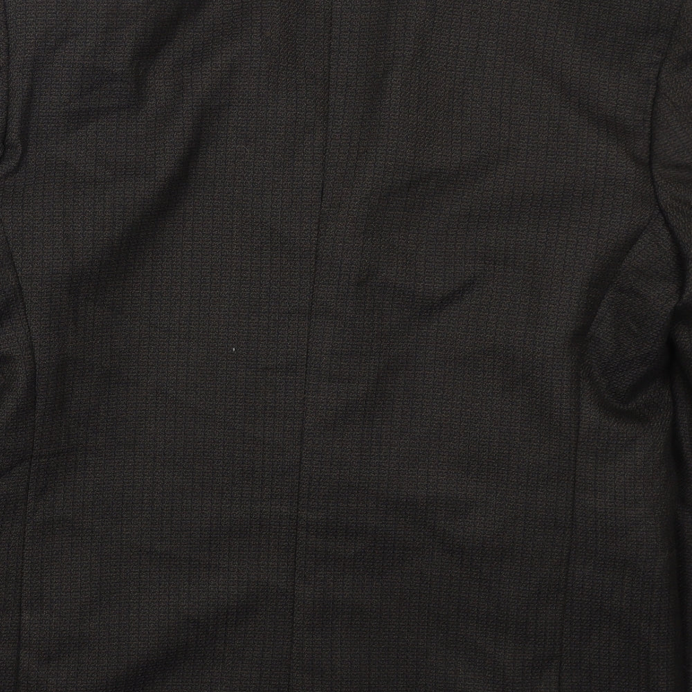 Craft & Barrow Mens Brown  Polyester Jacket Suit Jacket Size 44