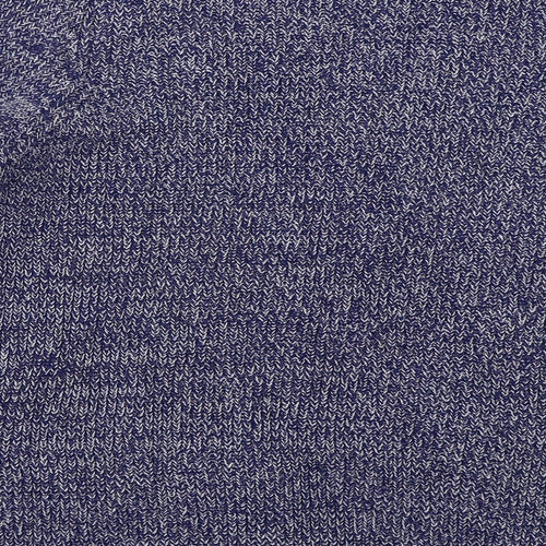 M&Co Womens Blue V-Neck  Cotton Pullover Jumper Size 16