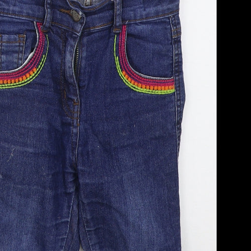 Minnie Minors Girls Blue  Cotton Straight Jeans Size 5 Years  Regular Button