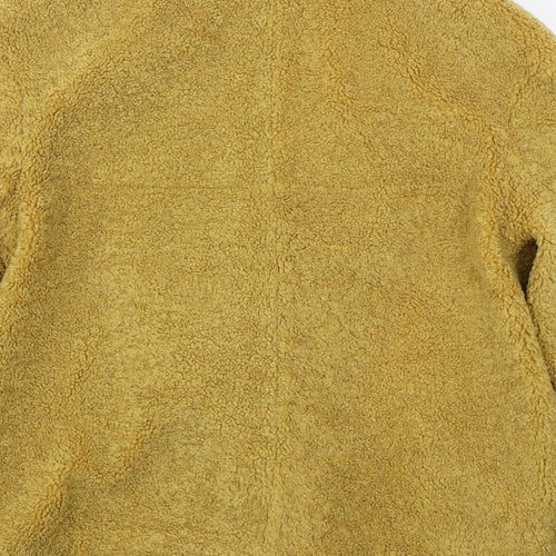 NEXT Womens Yellow   Pea Coat Coat Size S  Button