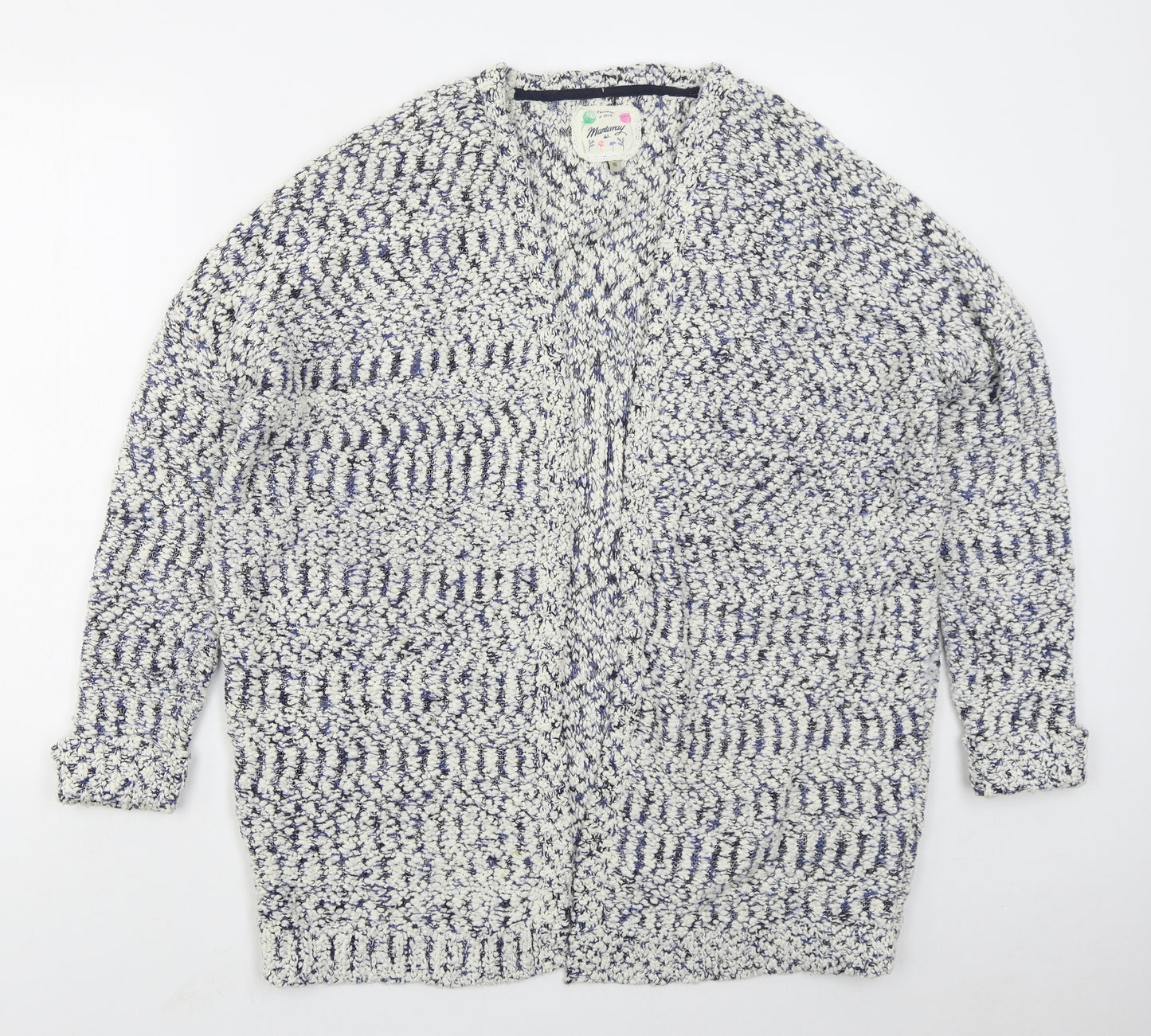 Mantaray Womens Blue V-Neck  Polyester Cardigan Jumper Size 16