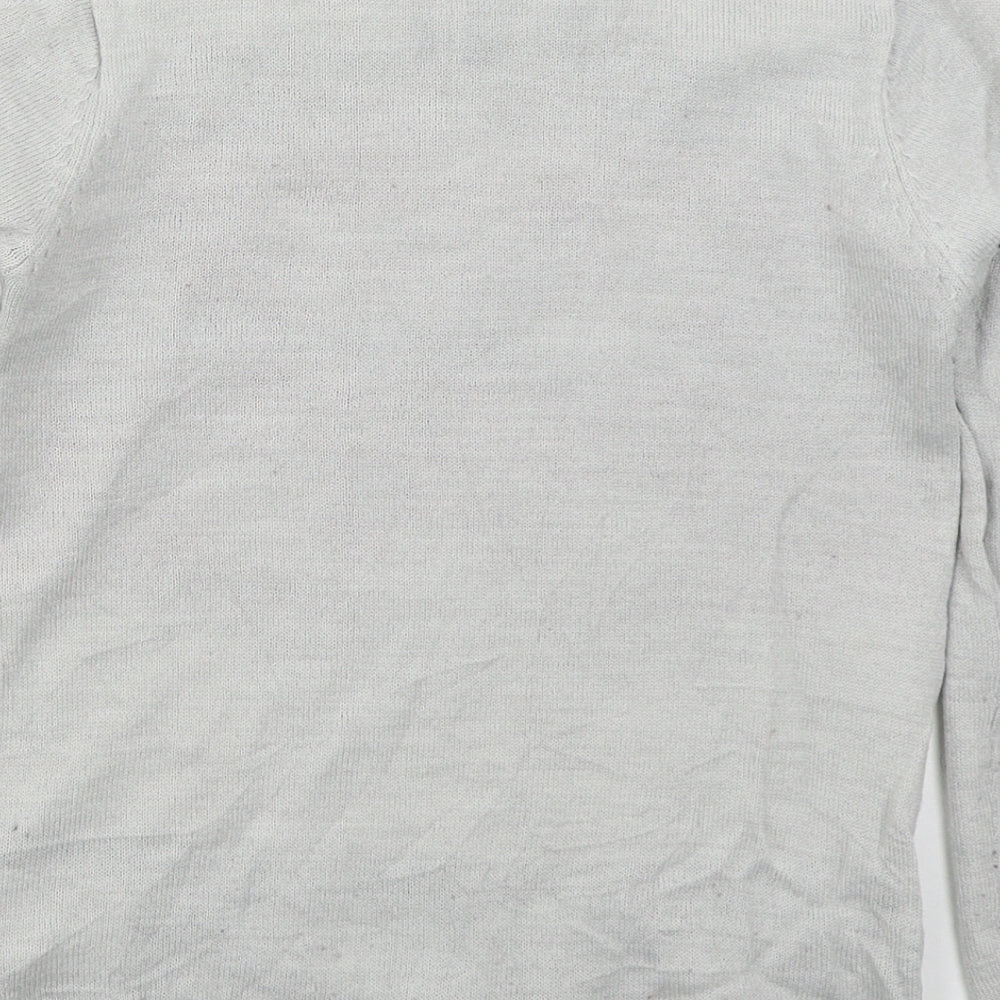 Pepperts Girls Grey Crew Neck  Acrylic Pullover Jumper Size 8-9 Years  Pullover - Mrs Claus