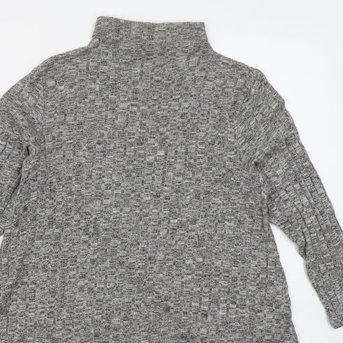 VERO MODA Womens Grey  Viscose Jumper Dress  Size S  Mock Neck Pullover