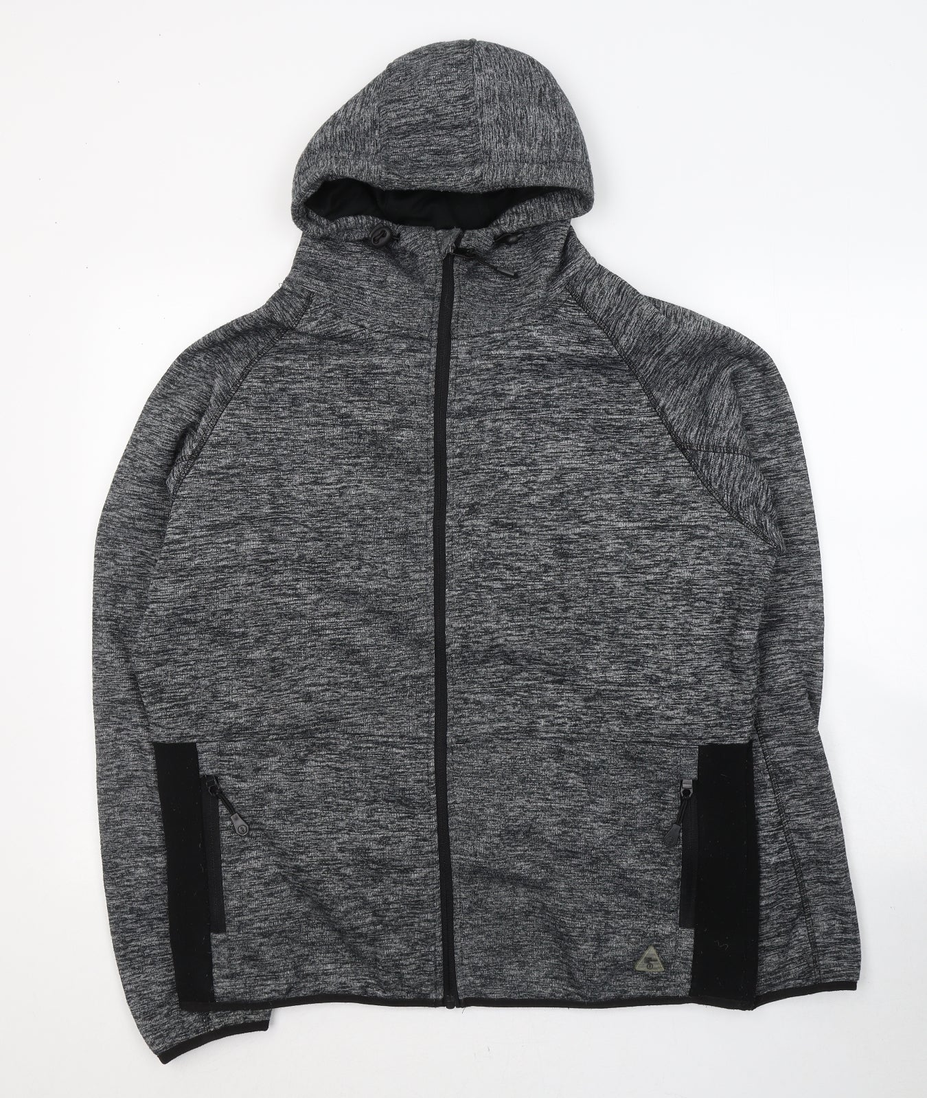 DNM Dissident Mens Grey  Polyester Full Zip Hoodie Size XL