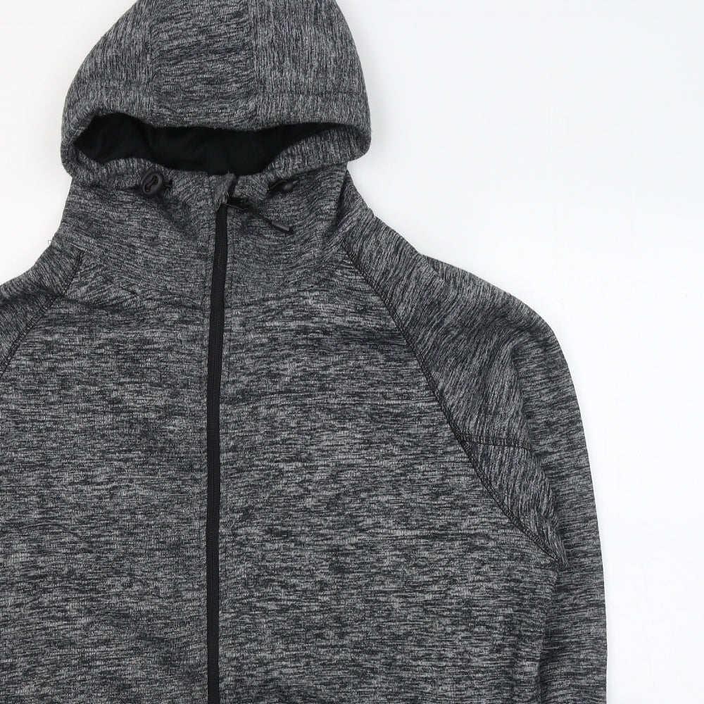 DNM Dissident Mens Grey  Polyester Full Zip Hoodie Size XL