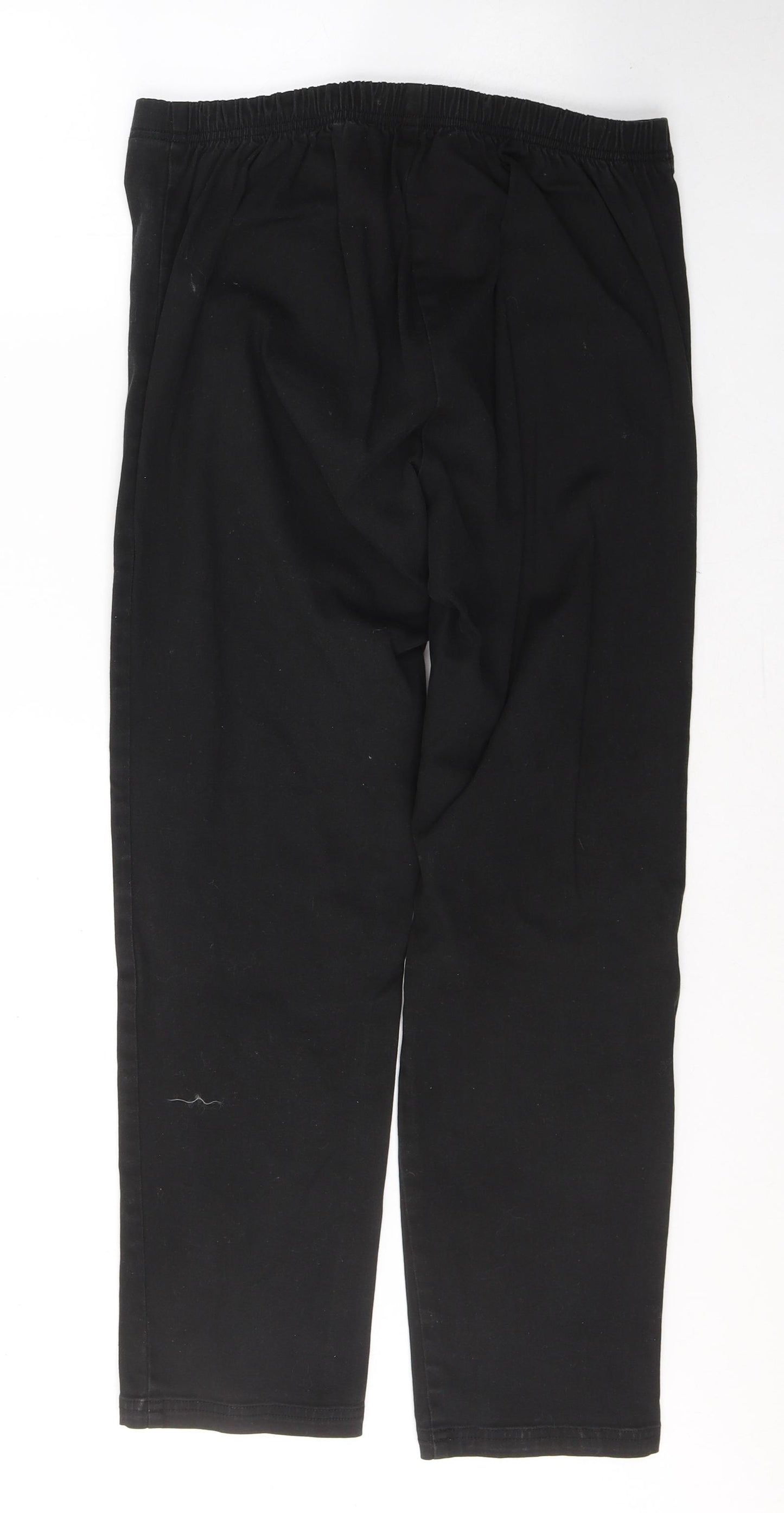 Bonmarché Womens Black  Cotton Straight Jeans Size 16 L28 in Regular