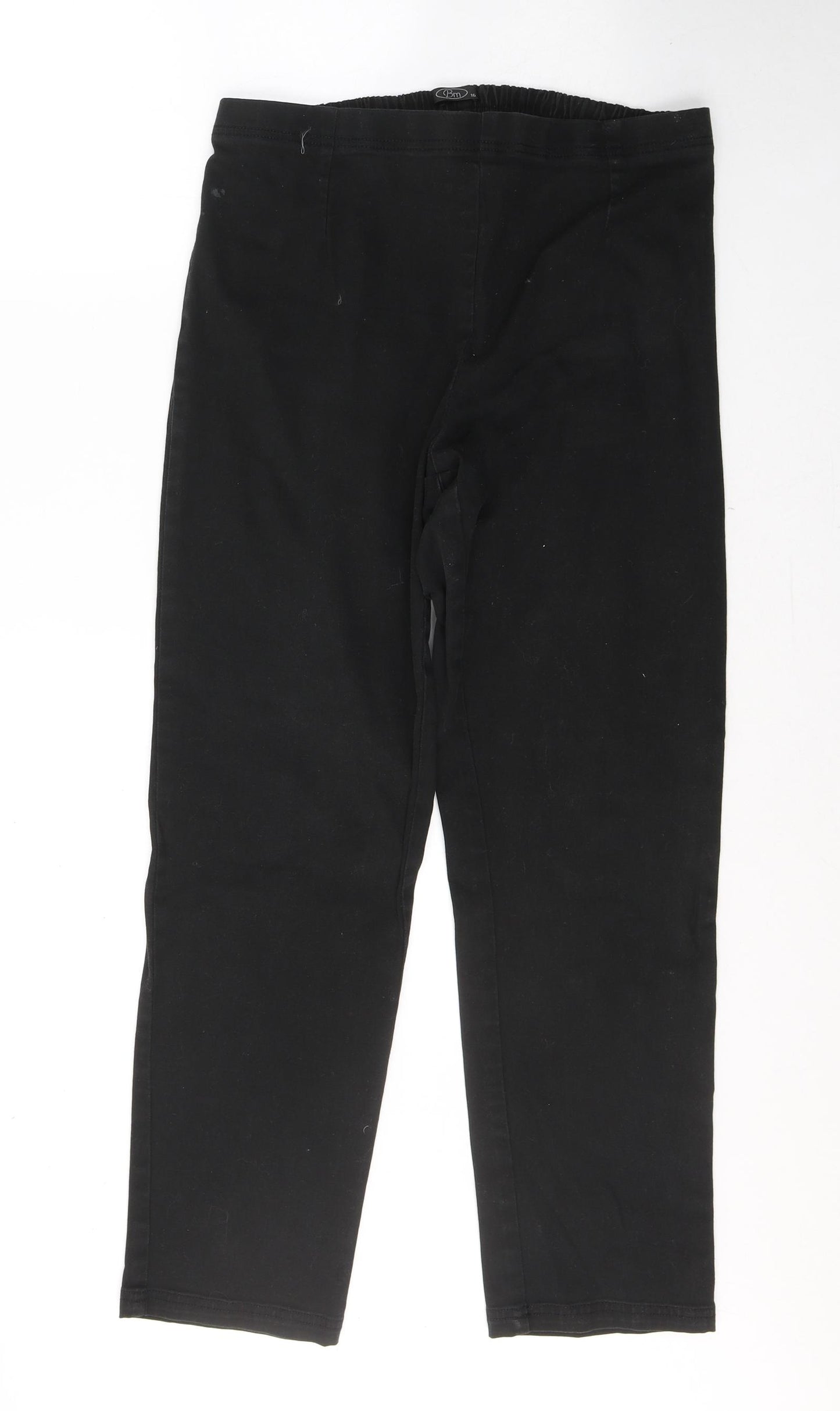 Bonmarché Womens Black  Cotton Straight Jeans Size 16 L28 in Regular