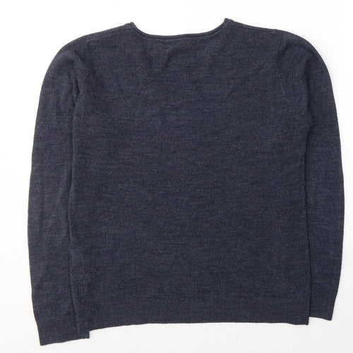 Atmosphere Womens Blue Round Neck  Acrylic Pullover Jumper Size 12