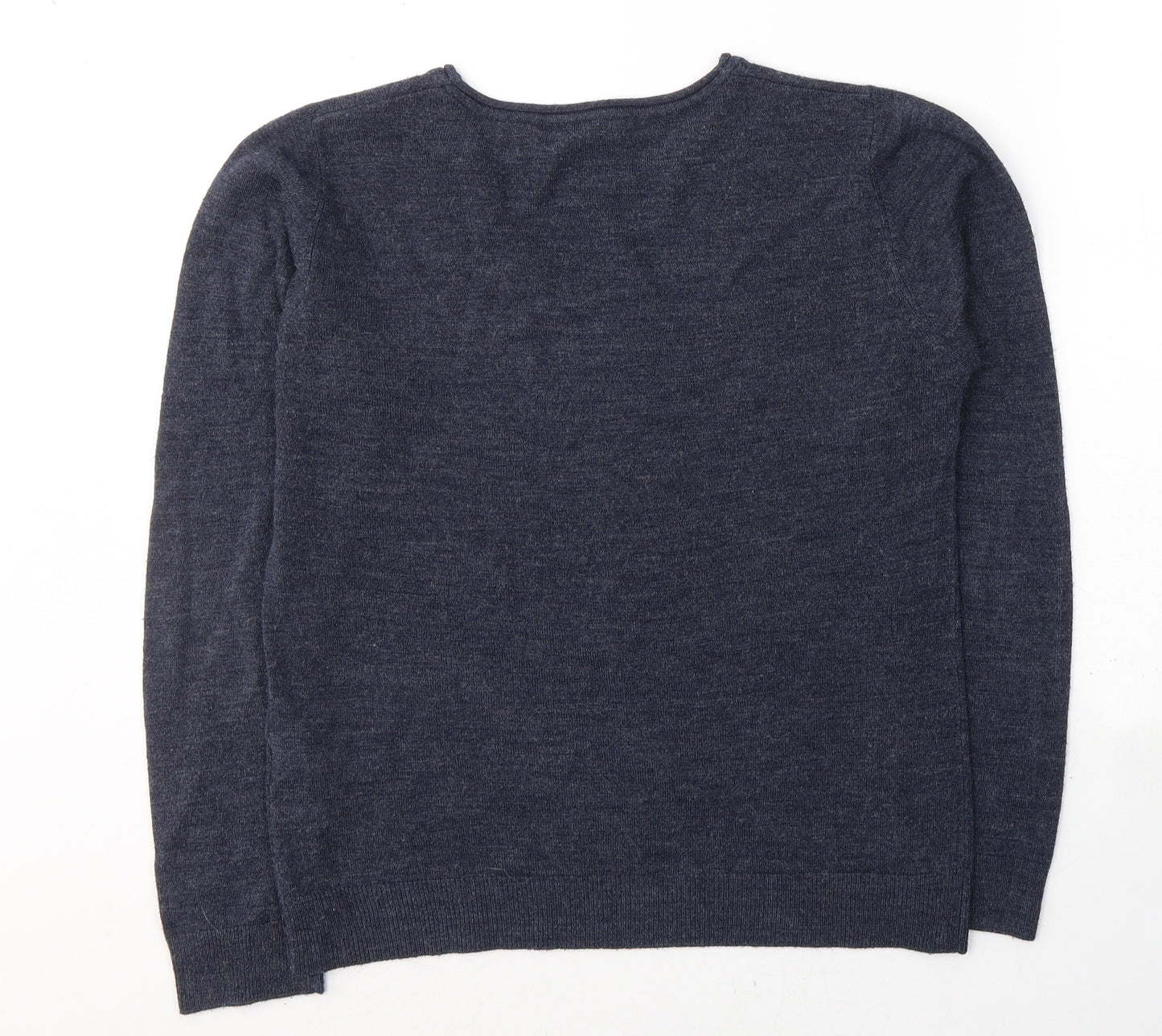 Atmosphere Womens Blue Round Neck  Acrylic Pullover Jumper Size 12