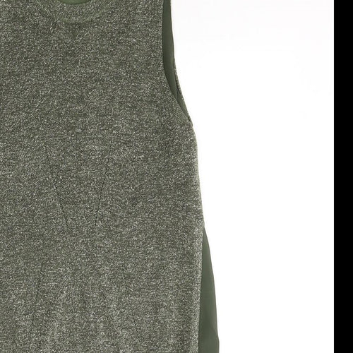 Oasis Womens Green  Viscose Tunic Blouse Size XS Round Neck