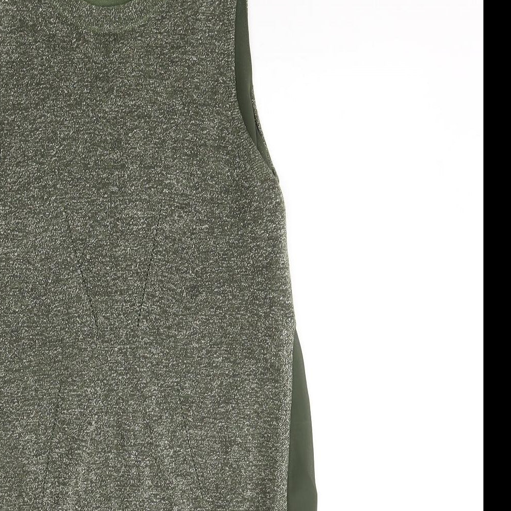 Oasis Womens Green  Viscose Tunic Blouse Size XS Round Neck