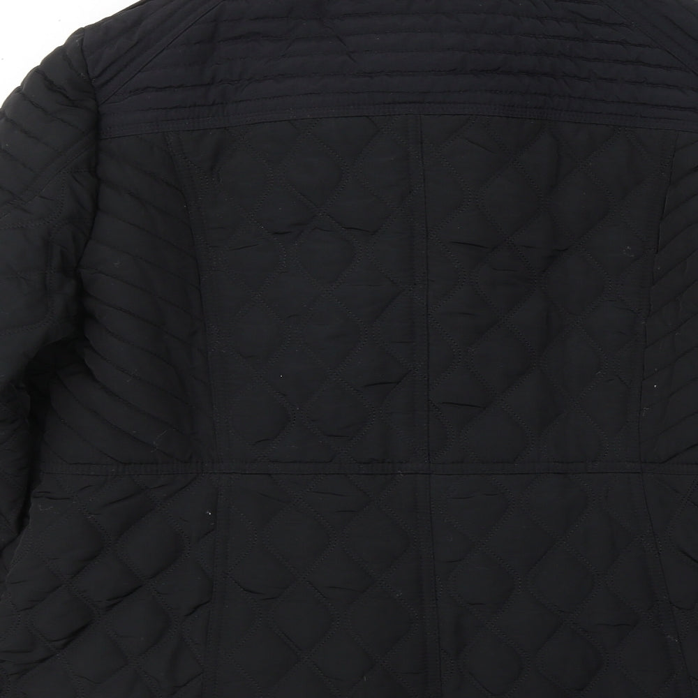 NEXT Womens Black   Quilted Coat Size 18  Zip