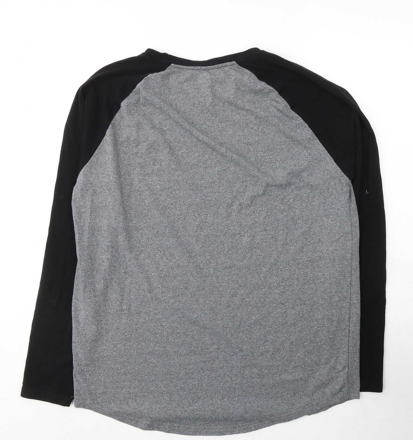 River Island Mens Grey  Cotton  T-Shirt Size XL Round Neck