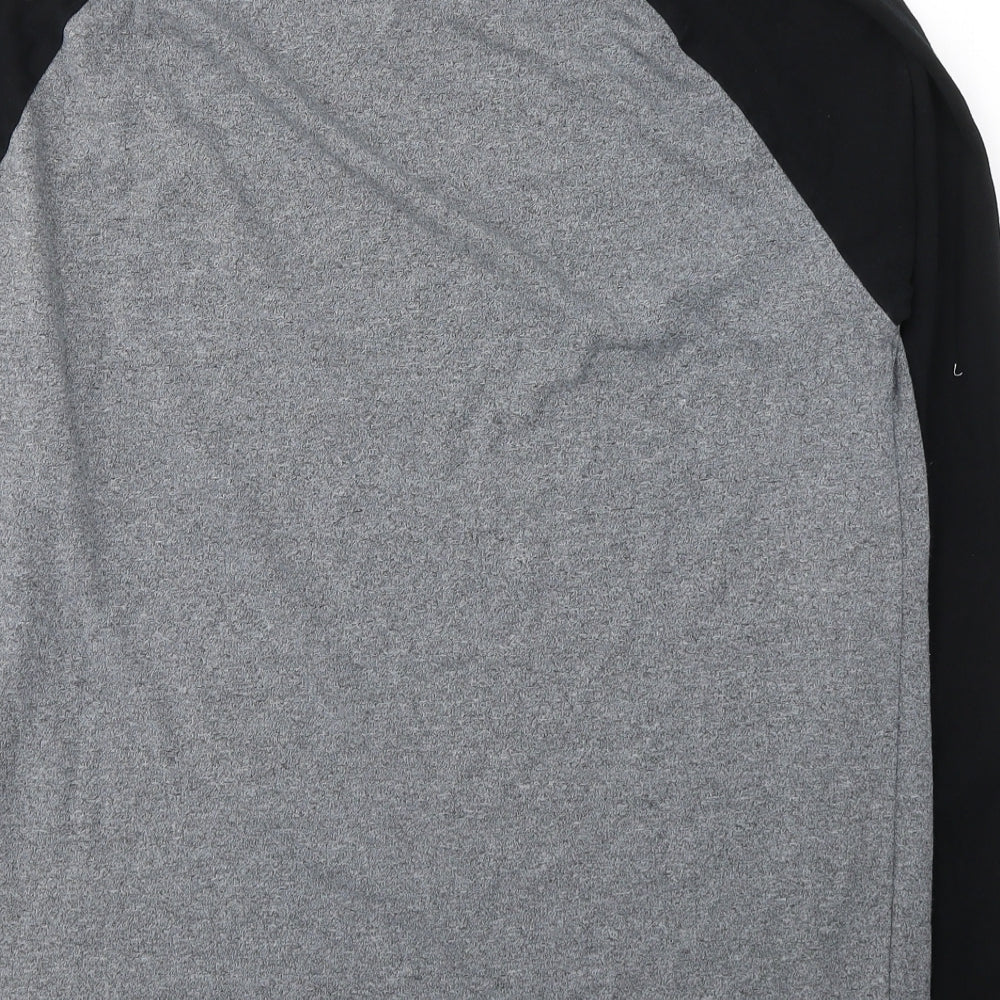 River Island Mens Grey  Cotton  T-Shirt Size XL Round Neck