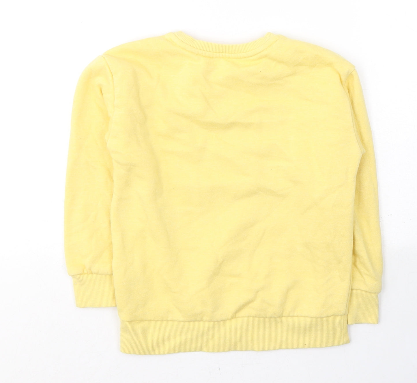 Dunnes Stores Girls Yellow  Cotton Pullover Sweatshirt Size 7-8 Years  Pullover - I decide my vibe