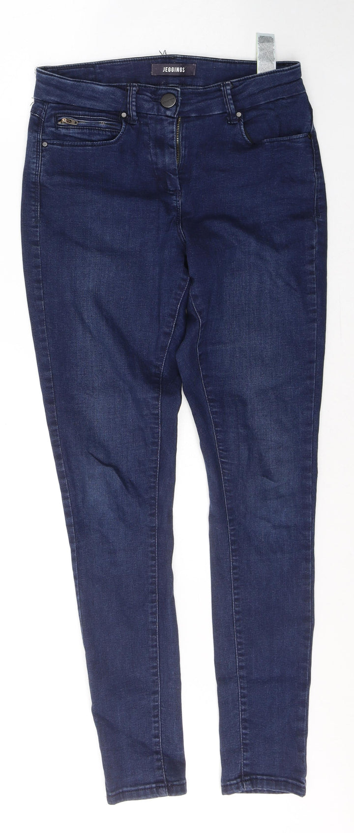 Marks and Spencer Womens Blue  Cotton Jegging Jeans Size 8 L29 in Regular Button