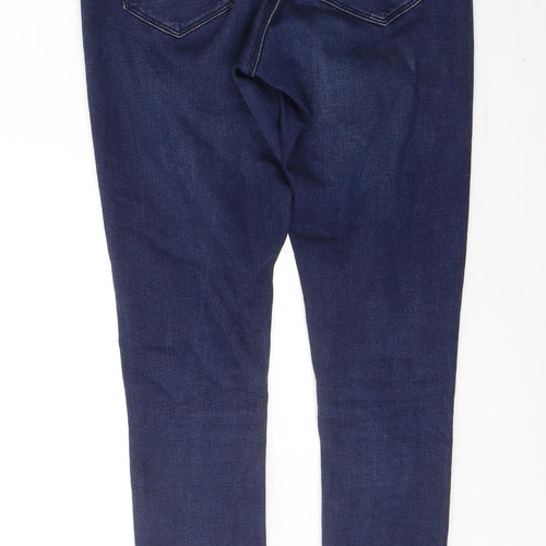 Marks and Spencer Womens Blue  Cotton Jegging Jeans Size 8 L29 in Regular Button