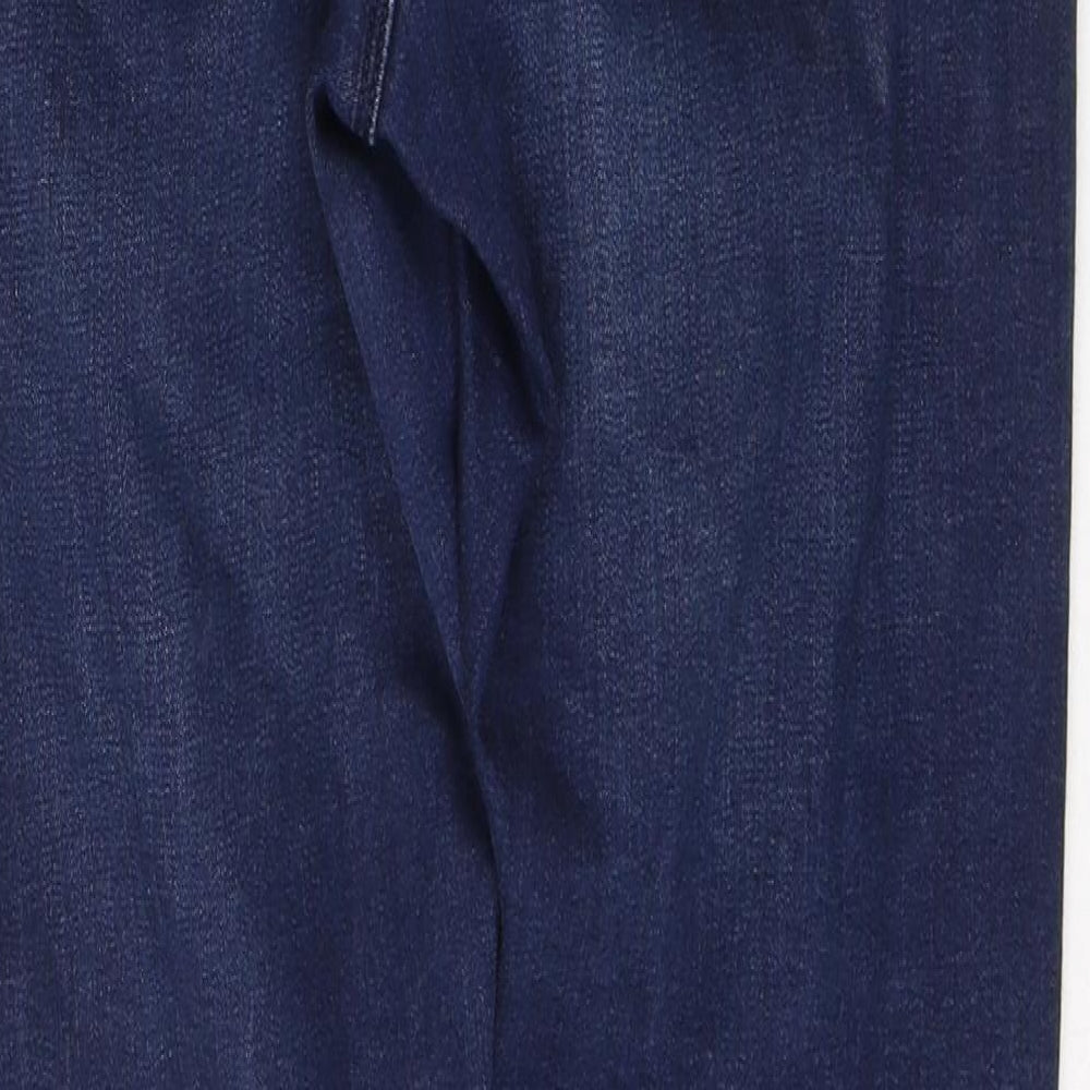 Marks and Spencer Womens Blue  Cotton Jegging Jeans Size 8 L29 in Regular Button