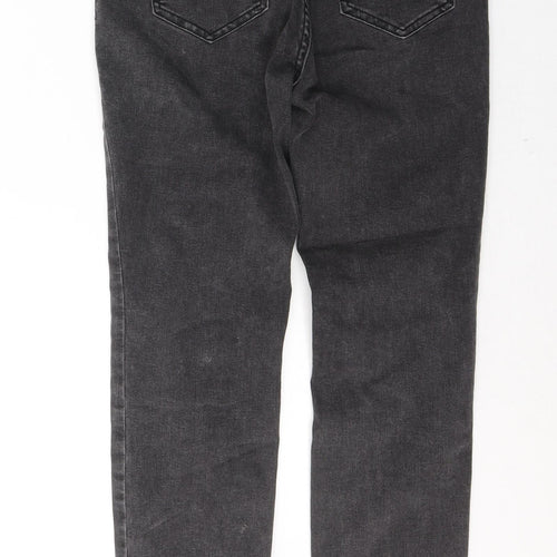NEXT Womens Black  Cotton Skinny Jeans Size 8 L28 in Regular Button