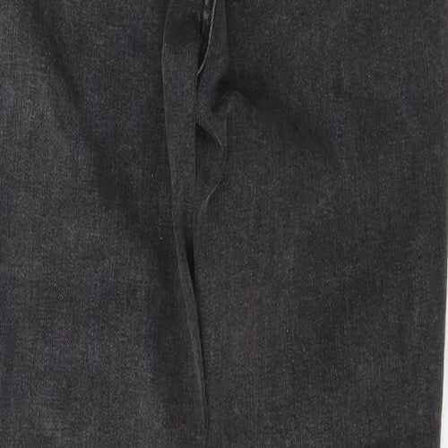 NEXT Womens Black  Cotton Skinny Jeans Size 8 L28 in Regular Button