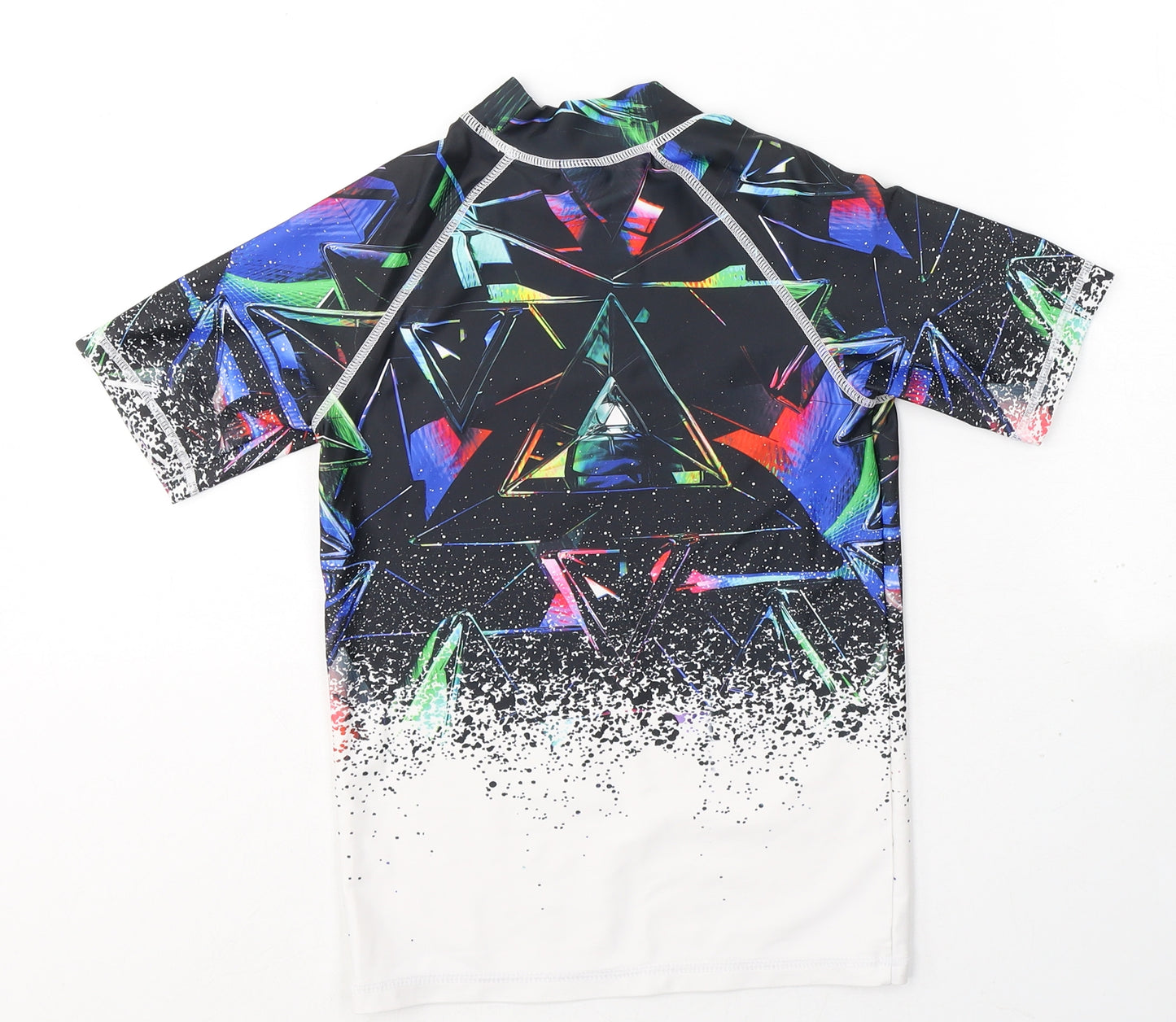 NEXT Boys Multicoloured Geometric Polyester Pullover Casual Size 8 Years Round Neck Pullover - Swim top