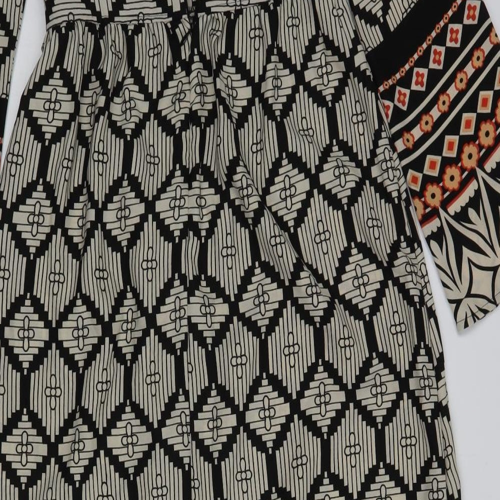 Glamorous Womens Multicoloured Geometric Polyester A-Line  Size XS  Round Neck