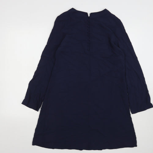 H&M Womens Blue  Viscose A-Line  Size 6  Round Neck