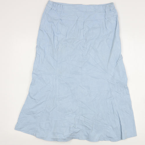Msgi Fit Womens Blue  Cotton A-Line Skirt Size 12
