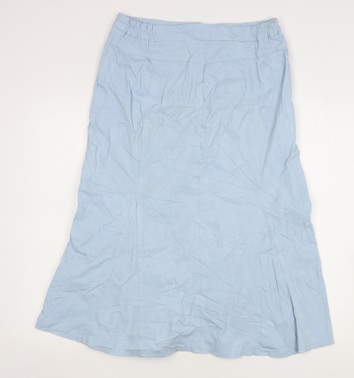 Msgi Fit Womens Blue  Cotton A-Line Skirt Size 12