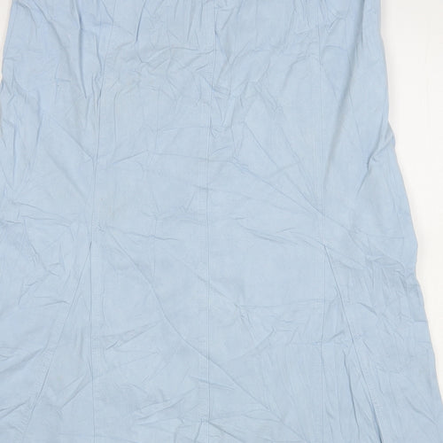 Msgi Fit Womens Blue  Cotton A-Line Skirt Size 12