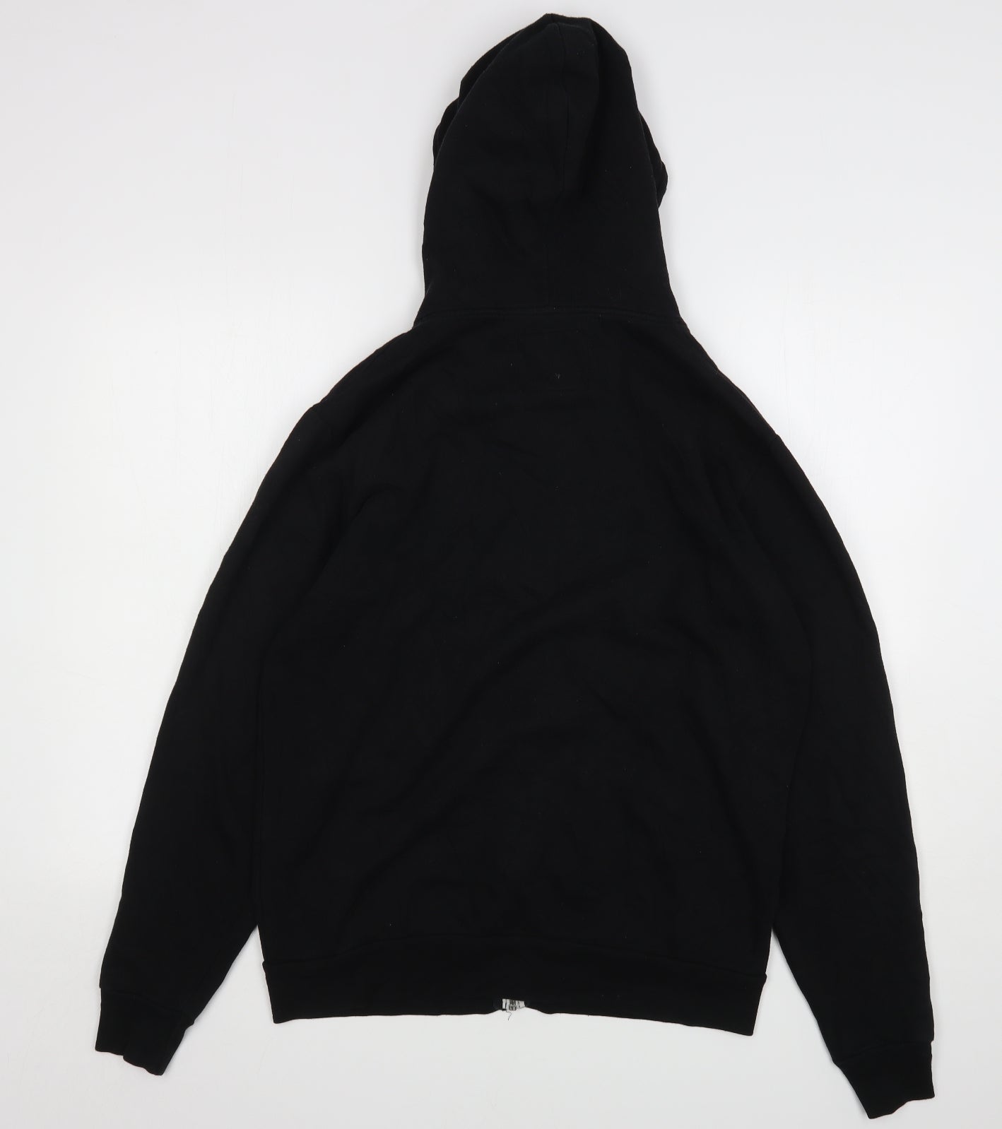 Cedar Wood State Mens Black  Cotton Full Zip Hoodie Size L
