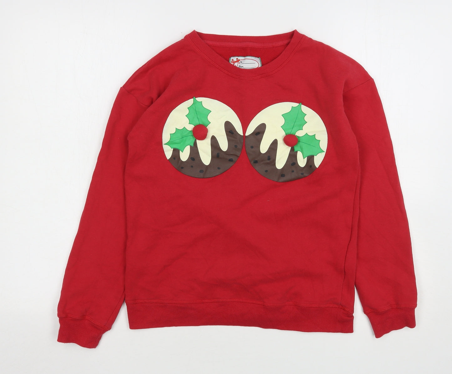 Atmosphere Womens Red Round Neck  Polyester Pullover Jumper Size 6   - Christmas